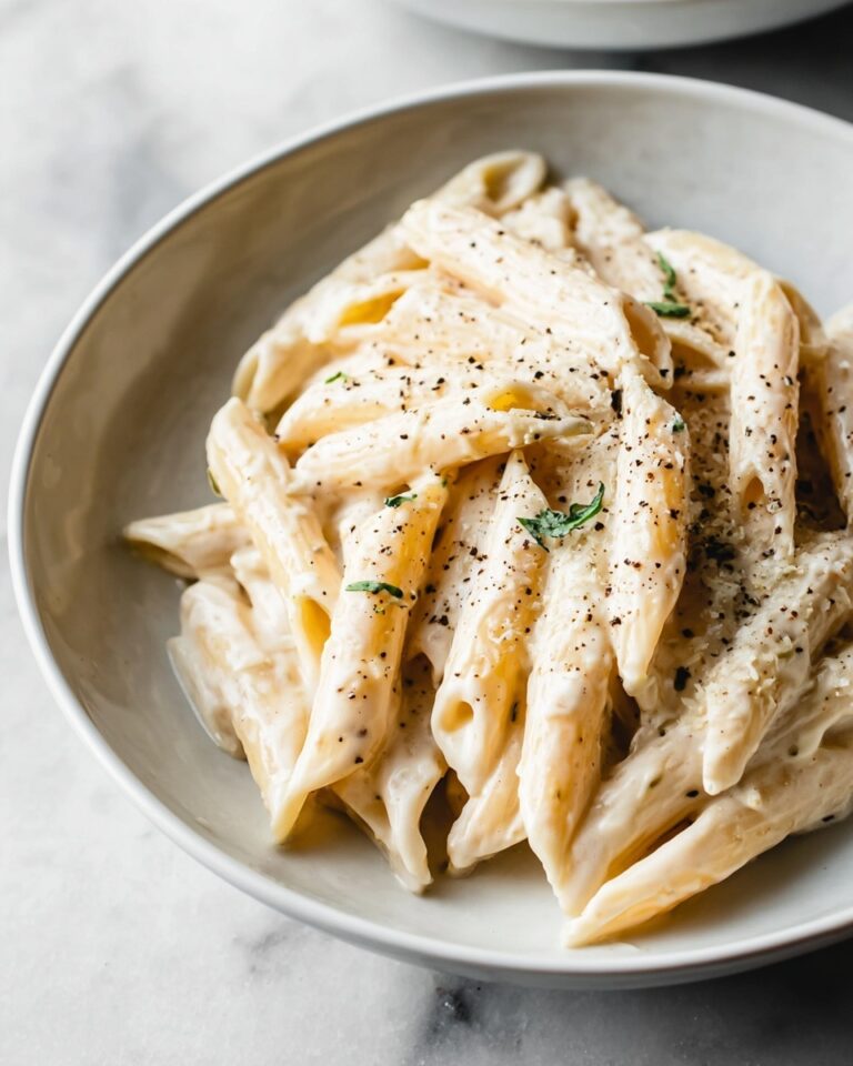 Creamy Garlic Parmesan Penne Pasta Recipe