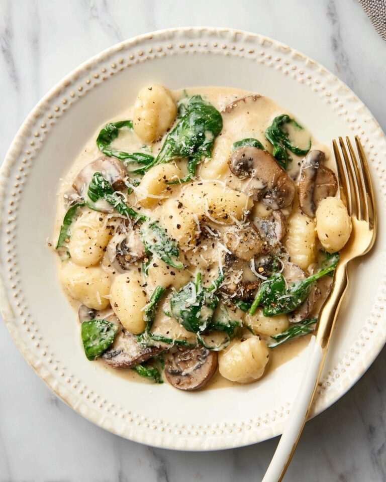 Creamy Mushroom and Spinach Gnocchi Recipe