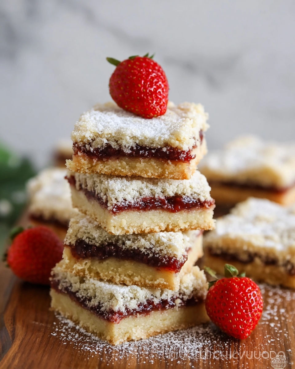 Strawberry Cookie Bars (Tertiy Pirog) Recipe - Recipe Image