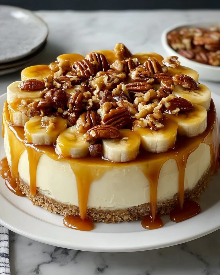 Decadent Banana Cheesecake with Caramel Recipe