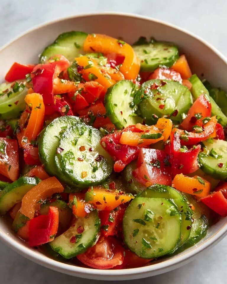 Crisp & Refreshing Cucumber Bell Pepper Salad Recipe