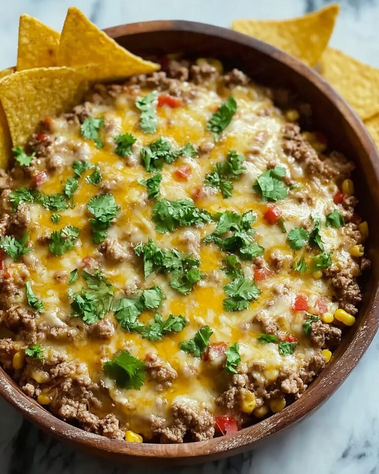 Cheesy & Meaty Texas Trash Dip Recipe