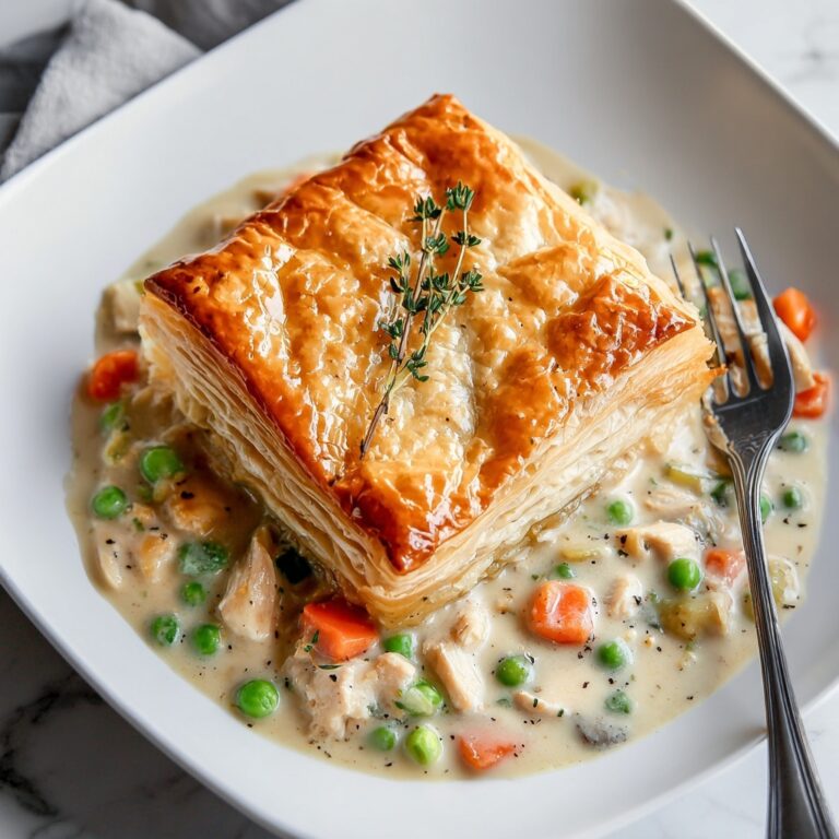 Chicken Pot Pie with Flaky Puff Pastry Crust Recipe