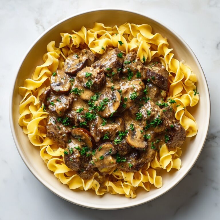 Beef Stroganoff with Egg Noodles Recipe
