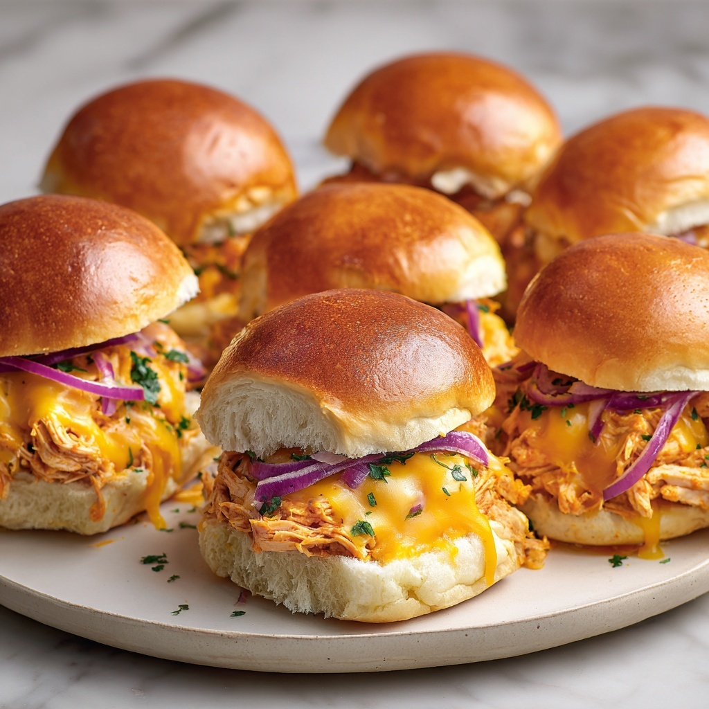Buffalo Chicken Sliders: Spicy, Cheesy & Perfect for Sharing Recipe - Recipe Image