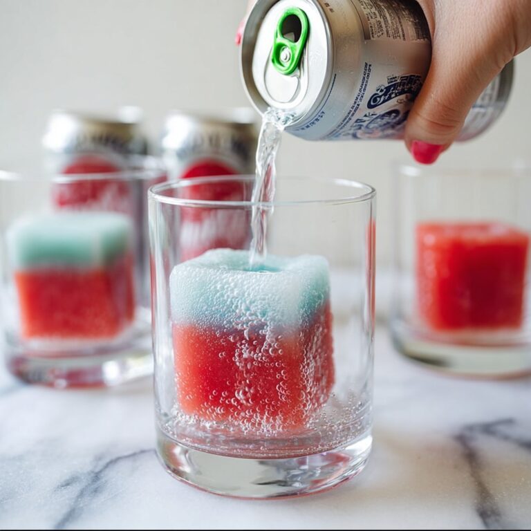 Red, White, and Blue Ice Cubes for the 4th of July Recipe