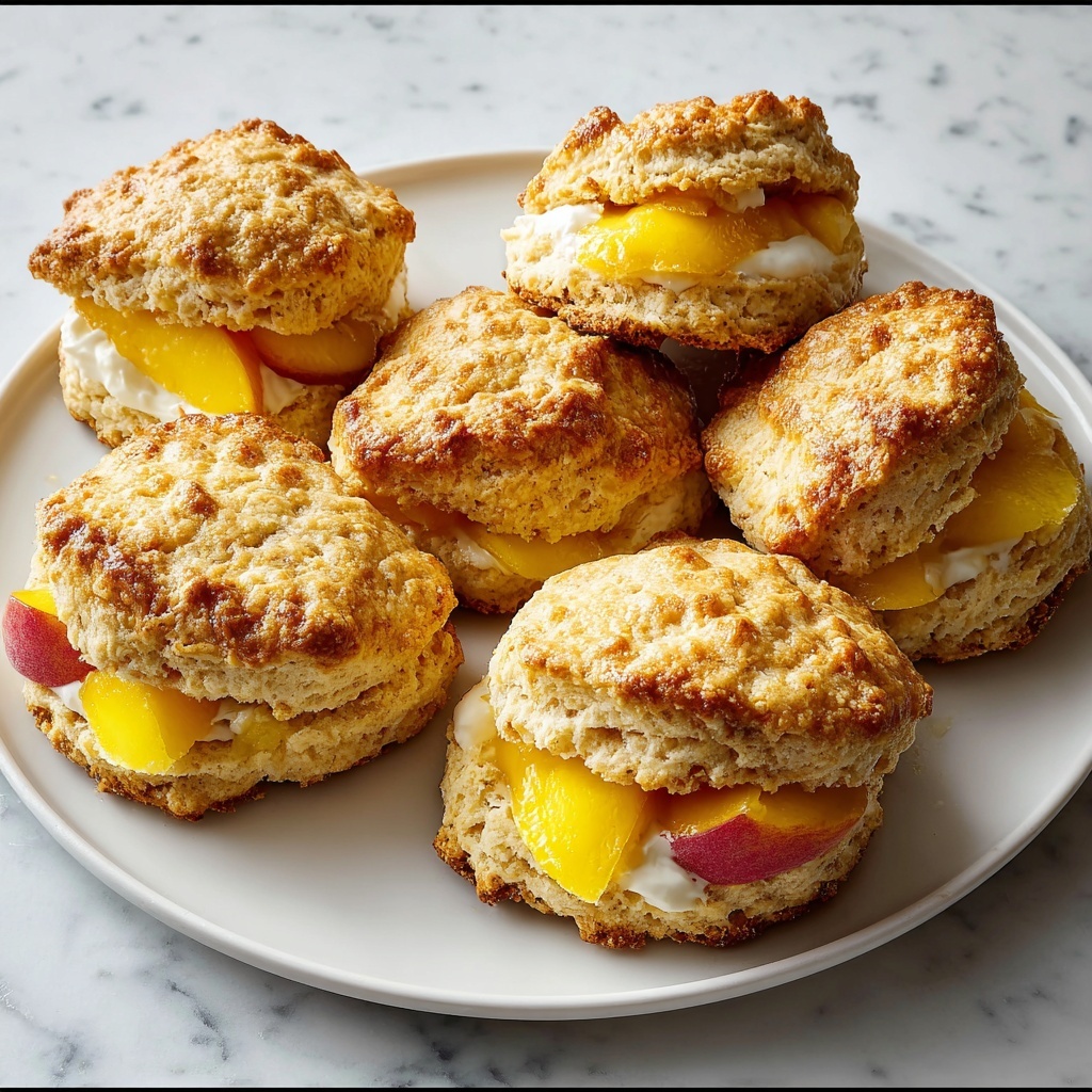 Warm Buttery Baked Peach Scones Recipe - Recipe Image