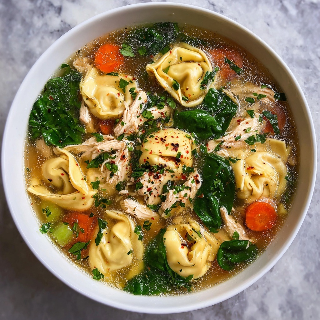 One-Pot Chicken Tortellini Soup Recipe - Recipe Image