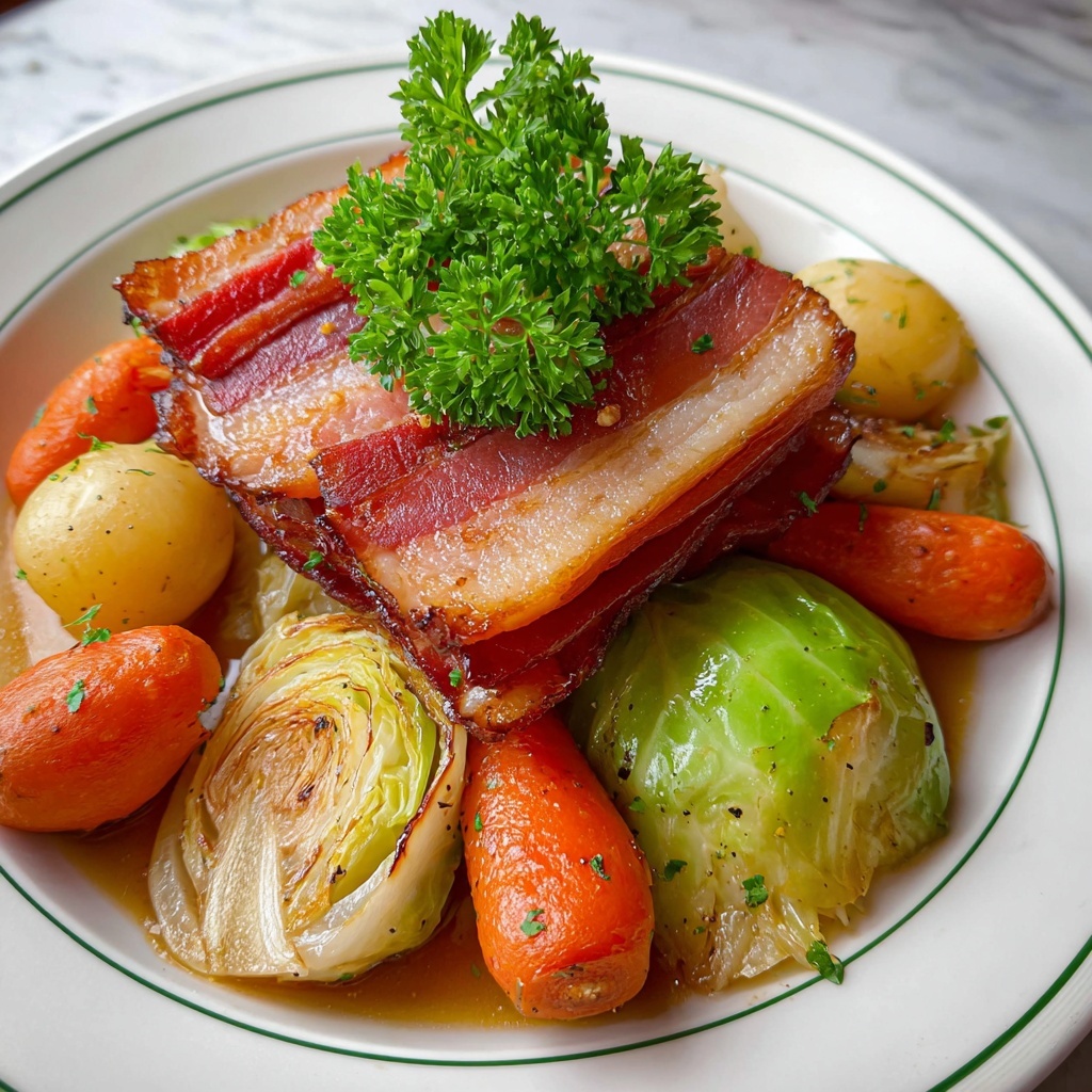Bacon, Cabbage, and Vegetables Boiled Dinner Recipe - Recipe Image