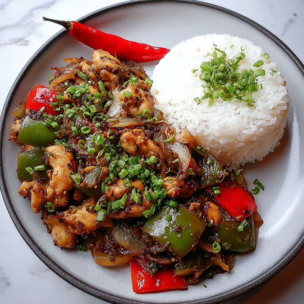 Stir-Fried Chinese Garlic Chicken Recipe - Recipe Image