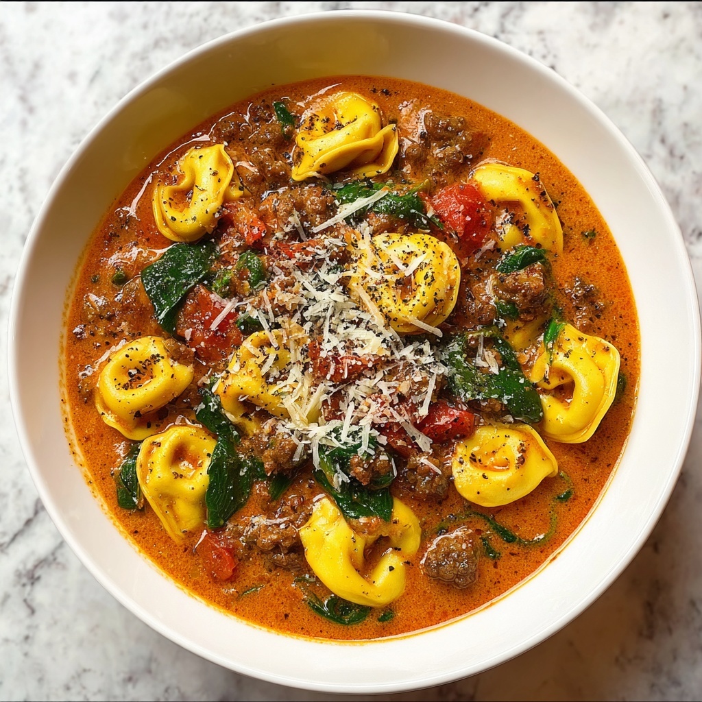 Crockpot Cheese Tortellini and Sausage Recipe - Recipe Image