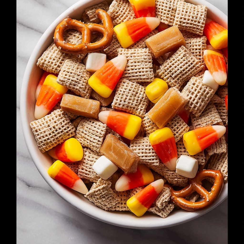 Caramel Candy Corn Snack Mix Recipe - Recipe Image