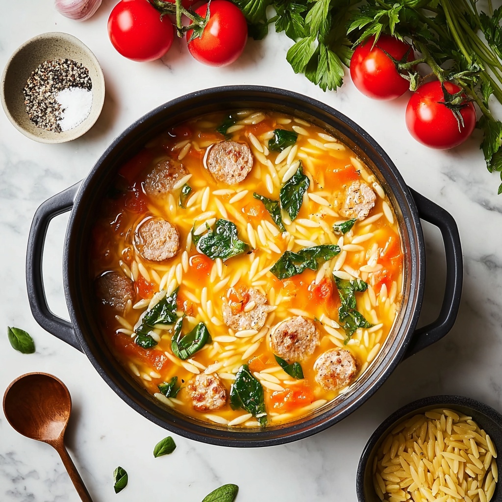 Italian Sausage Orzo Soup Recipe - Recipe Image