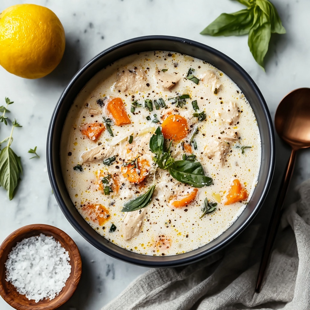 Creamy Italian Ground Chicken Soup Recipe - Recipe Image