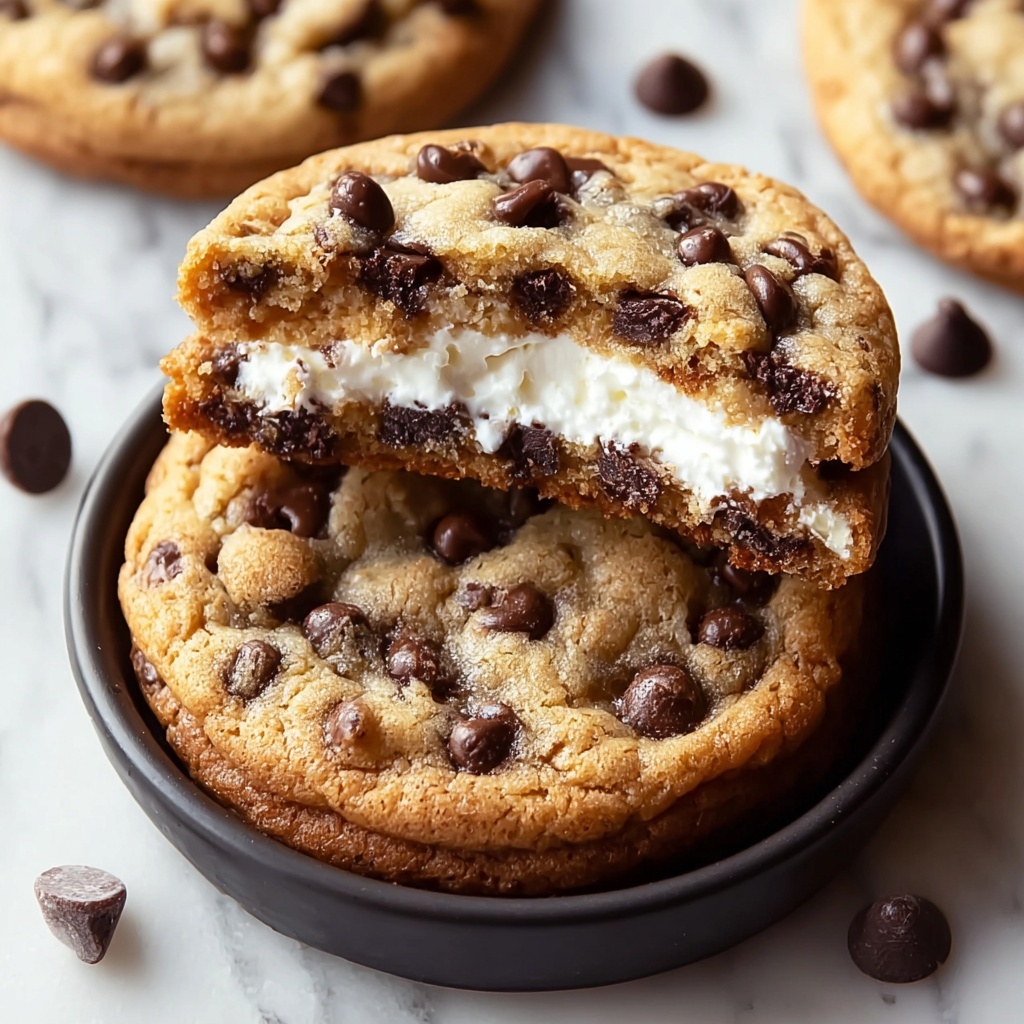 Cheesecake Stuffed Chocolate Chip Cookies Recipe - Recipe Image