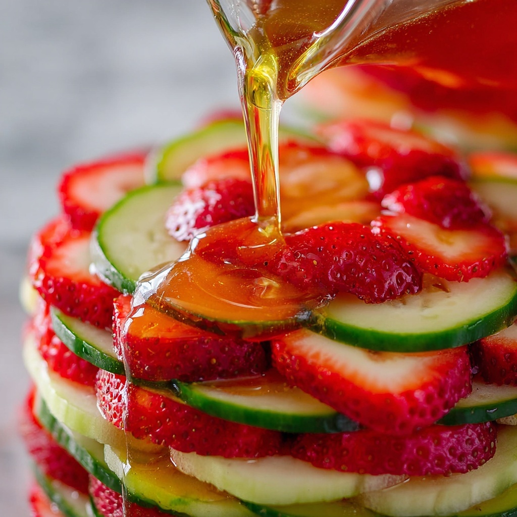Strawberry Cucumber Salad with Honey Balsamic Dressing Recipe - Recipe Image