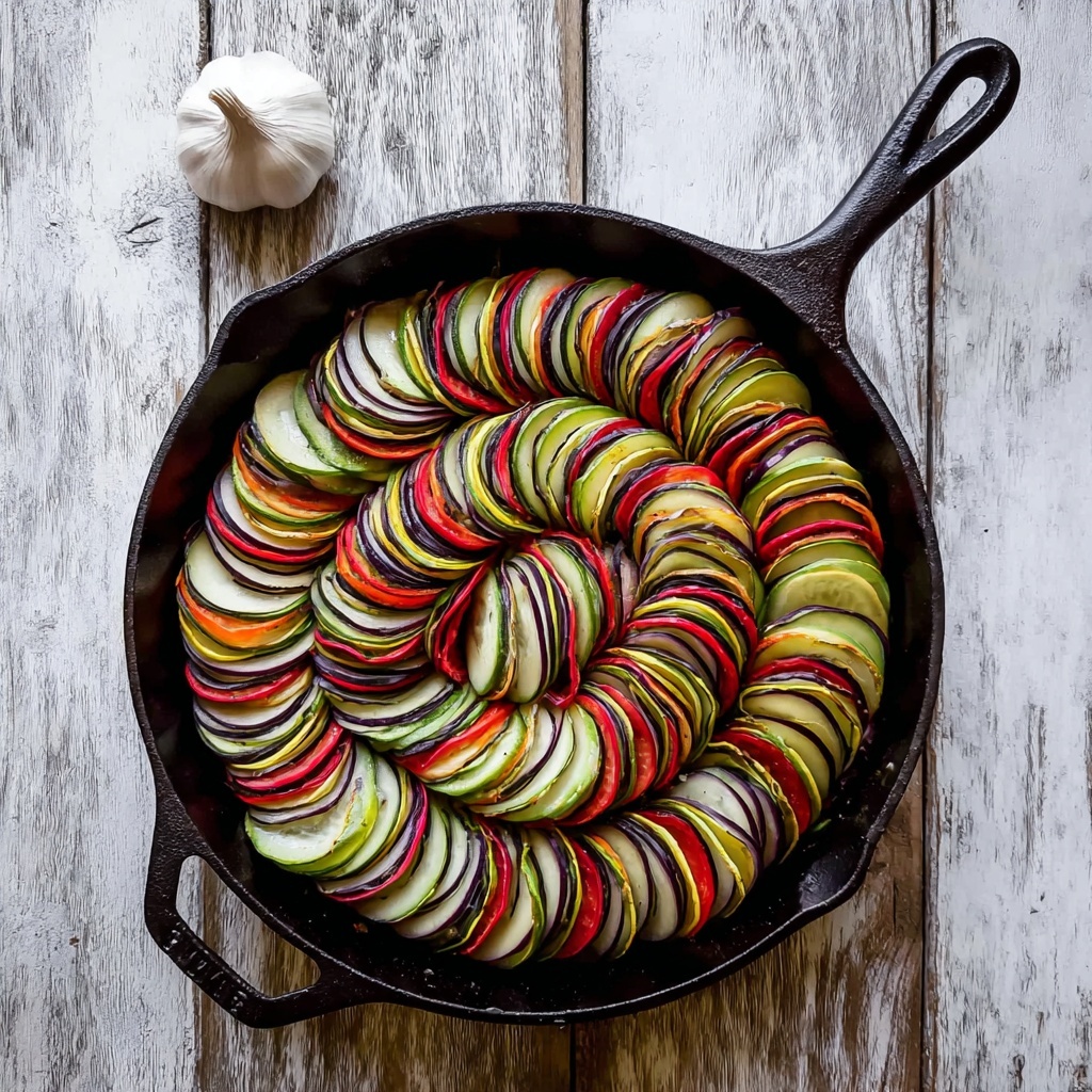 Creamy Garlic Ranch Ratatouille with Toasted Bread Recipe - Recipe Image