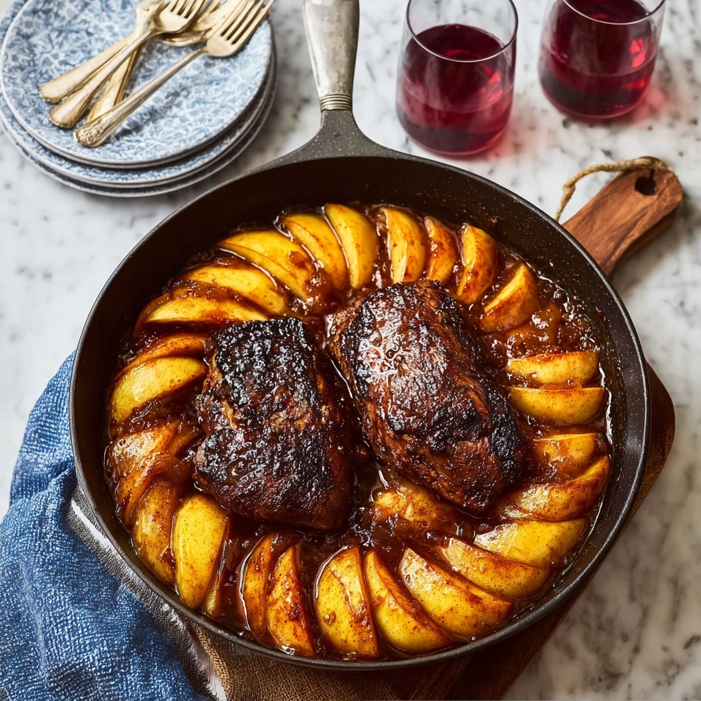 Apple Butter Pork Chops with Sweet and Spicy Apple Sauce Recipe - Recipe Image