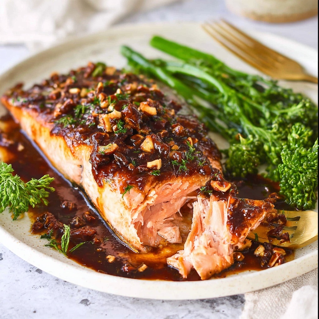 Bourbon Brown Sugar Glazed Salmon Recipe - Recipe Image