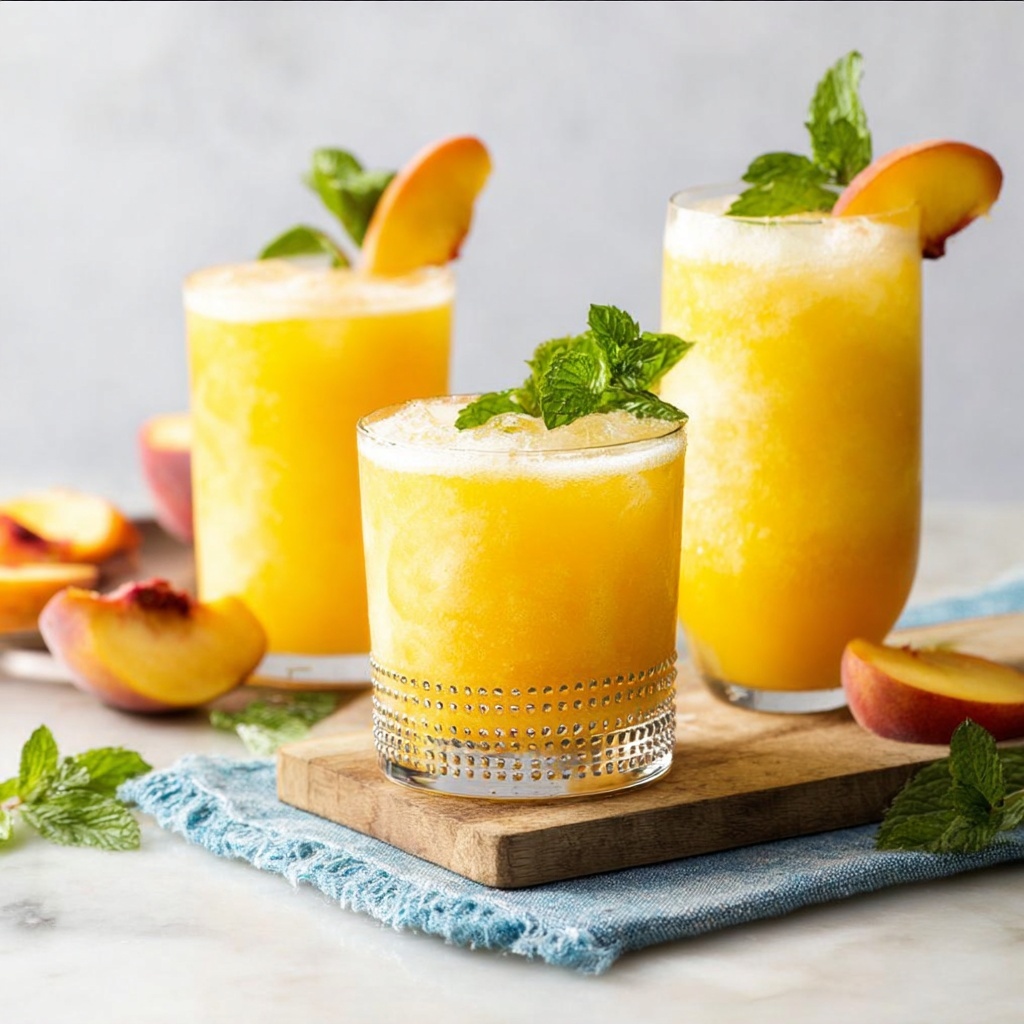 Easy Peach Lemonade (Adult and Child Versions) Recipe - Recipe Image