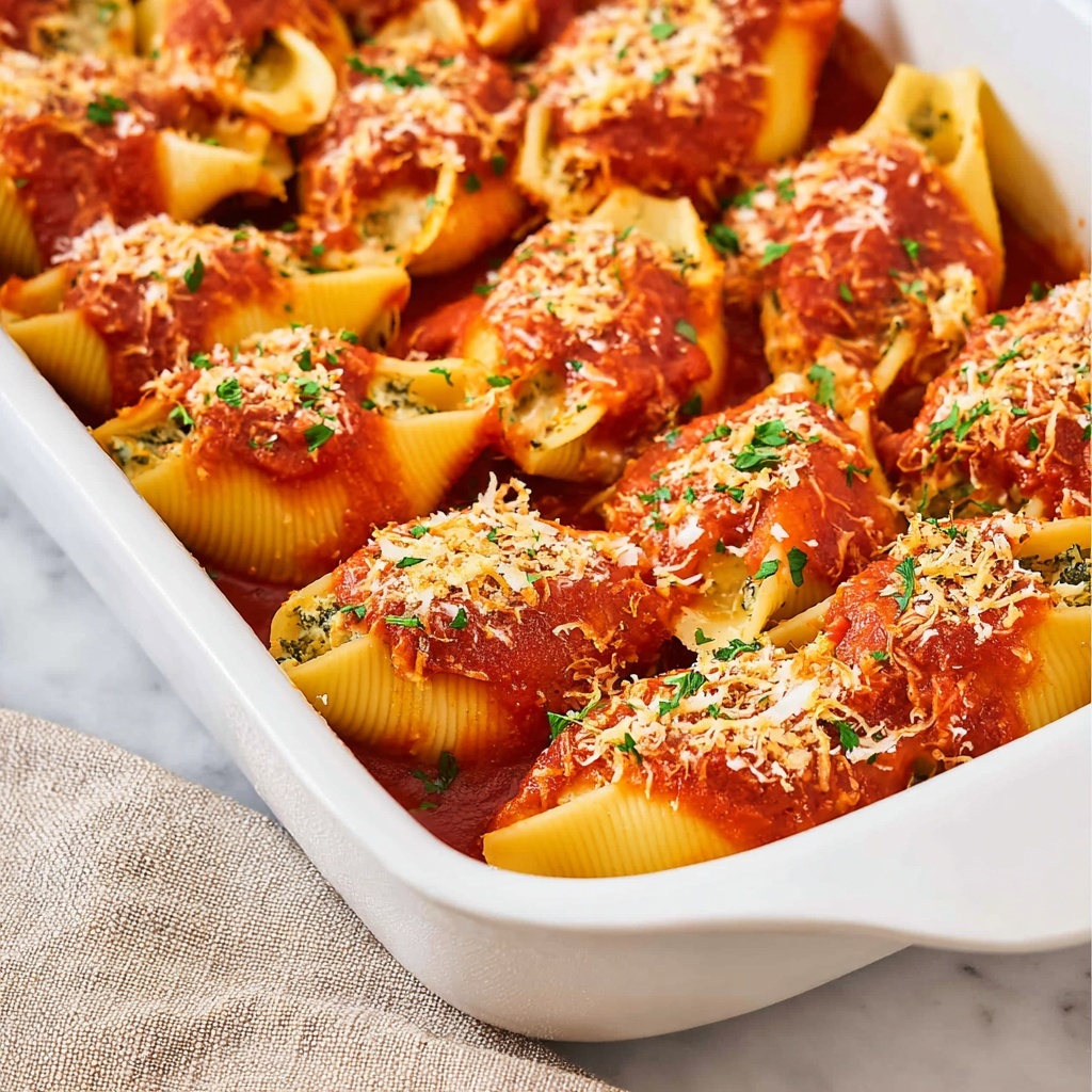 Chicken Stuffed Shells with Ricotta and Parmesan Recipe - Recipe Image