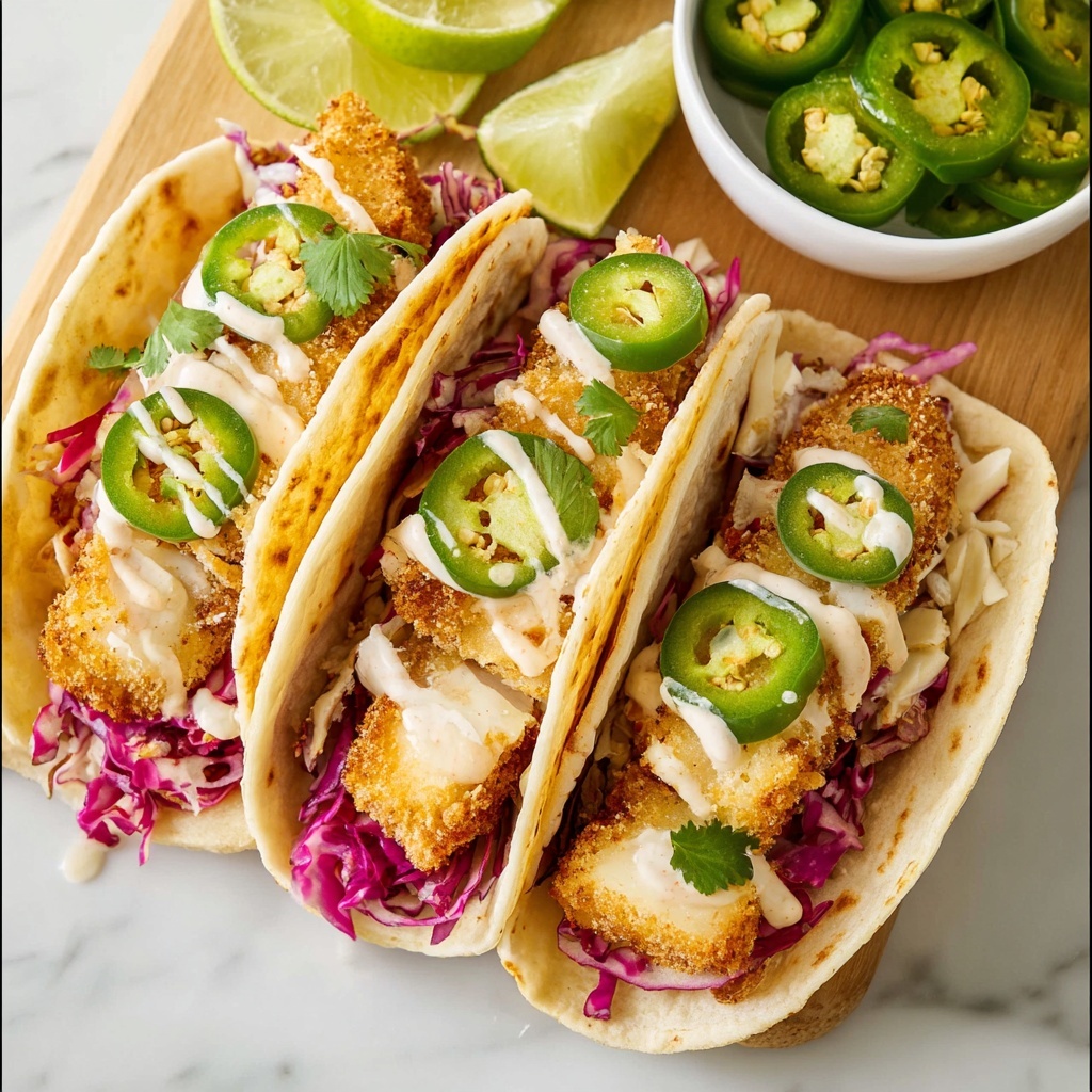 Air Fryer Fish Tacos with Crispy Cod and Homemade Coleslaw Recipe - Recipe Image