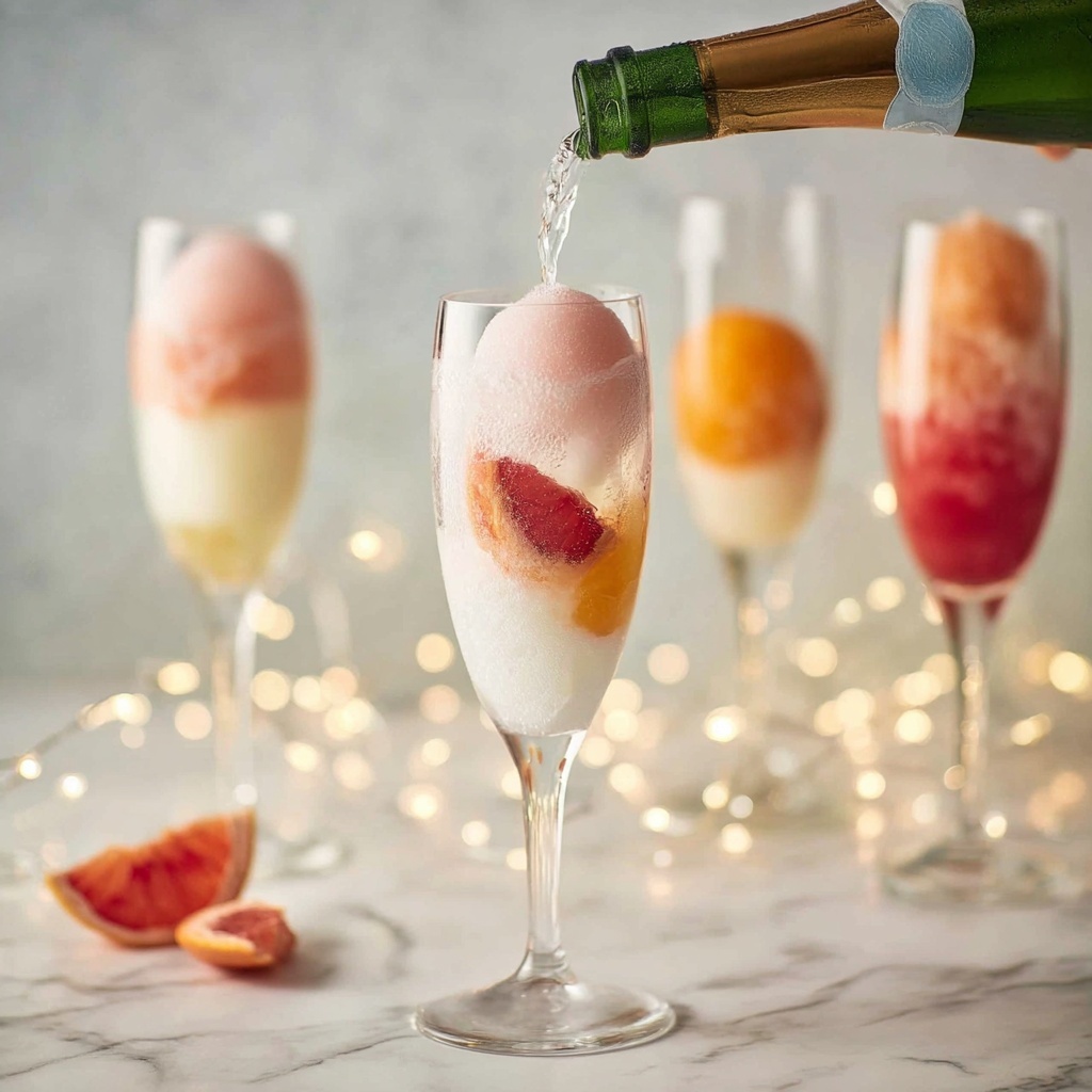Sherbet Mimosas Recipe - Recipe Image