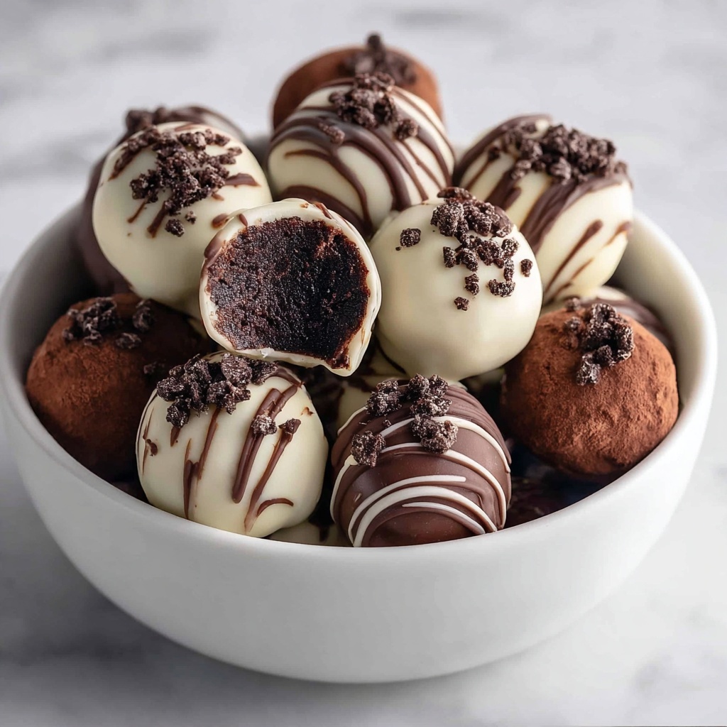 Oreo Balls Truffles with Two Types of Chocolate Coating Recipe - Recipe Image