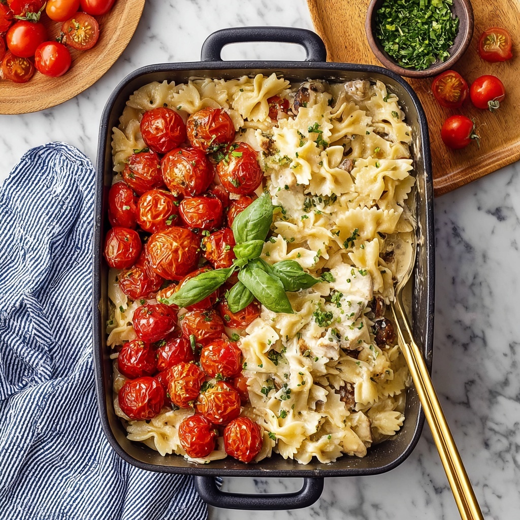 Chicken Alfredo Pasta Bake Recipe - Recipe Image