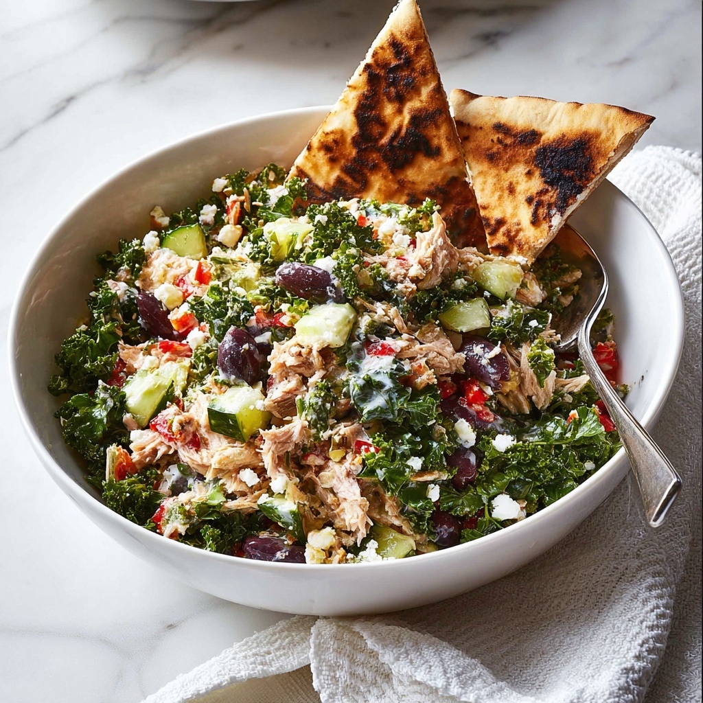 Mediterranean Tuna Salad with Creamy Feta Dressing Recipe - Recipe Image