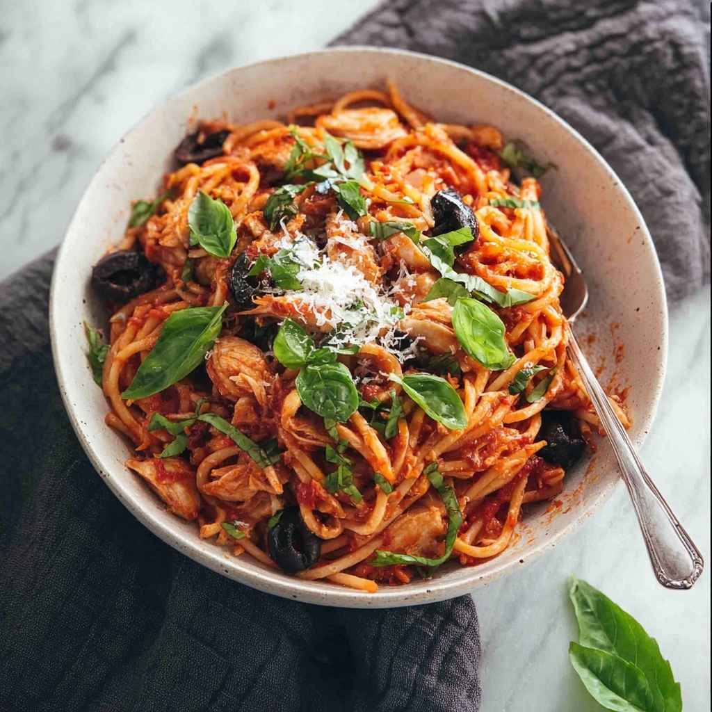 Sicilian Chicken Spaghetti Recipe - Recipe Image