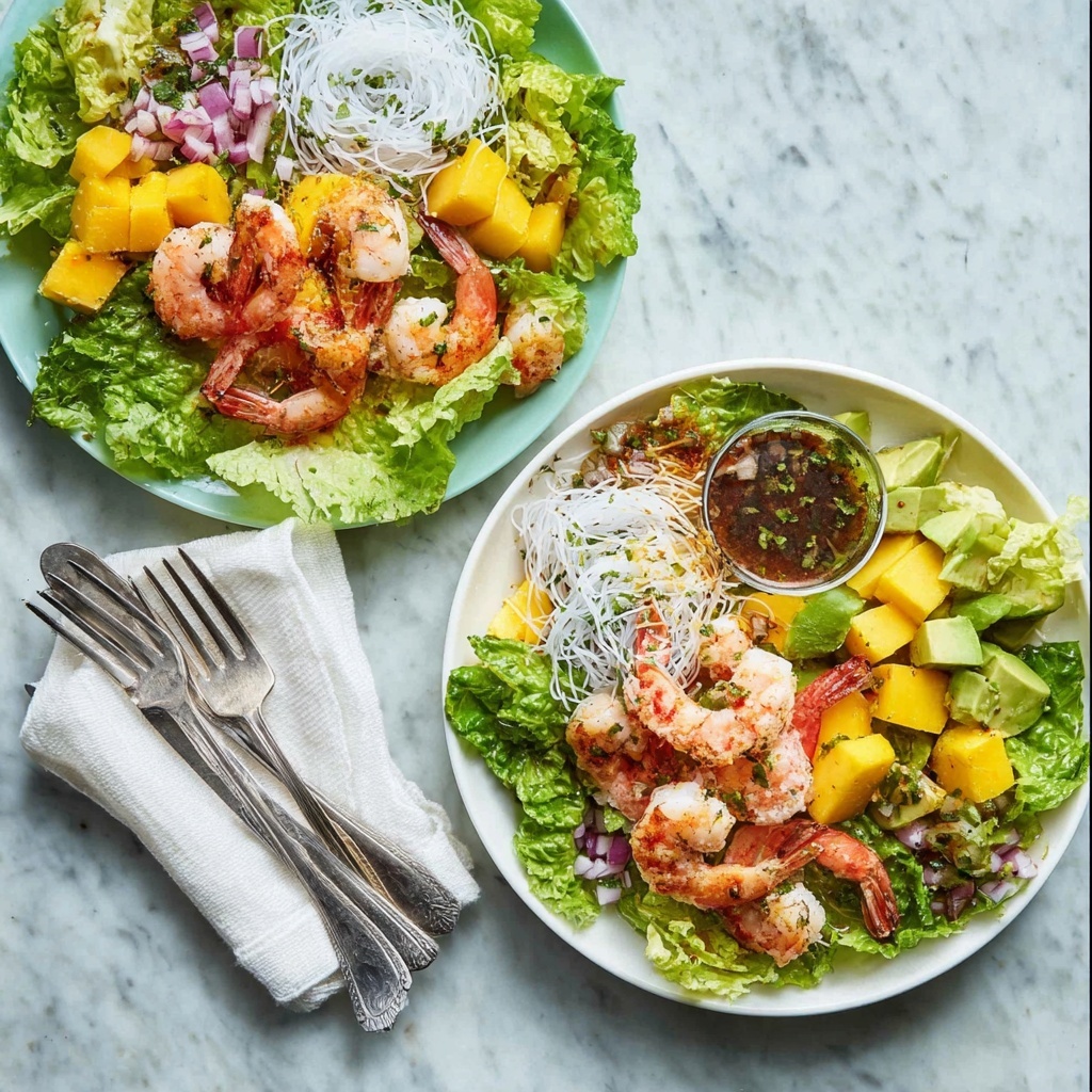 Prawn Mango and Avocado Salad with Noodles Recipe - Recipe Image