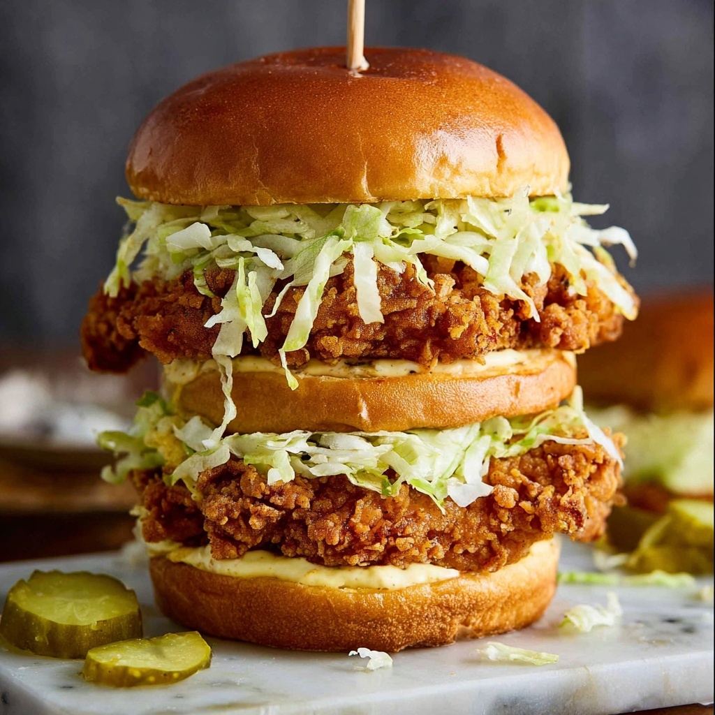 Ultra Crunchy Fried Chicken Burger Recipe - Recipe Image