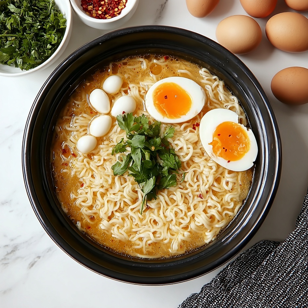 Slow Cooker Ramen Noodles with Chicken, Egg, and Vegetables Recipe - Recipe Image