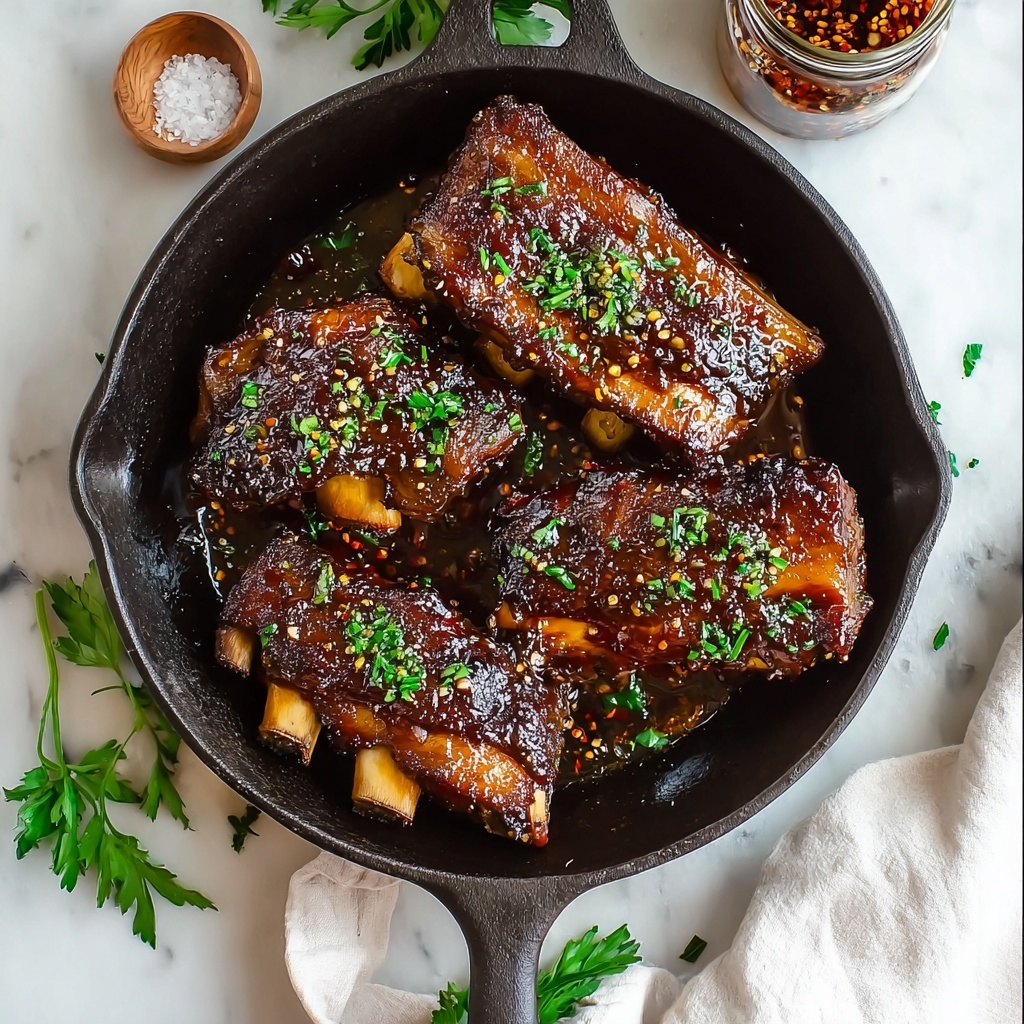 Sticky Honey Garlic Ribs Recipe - Recipe Image