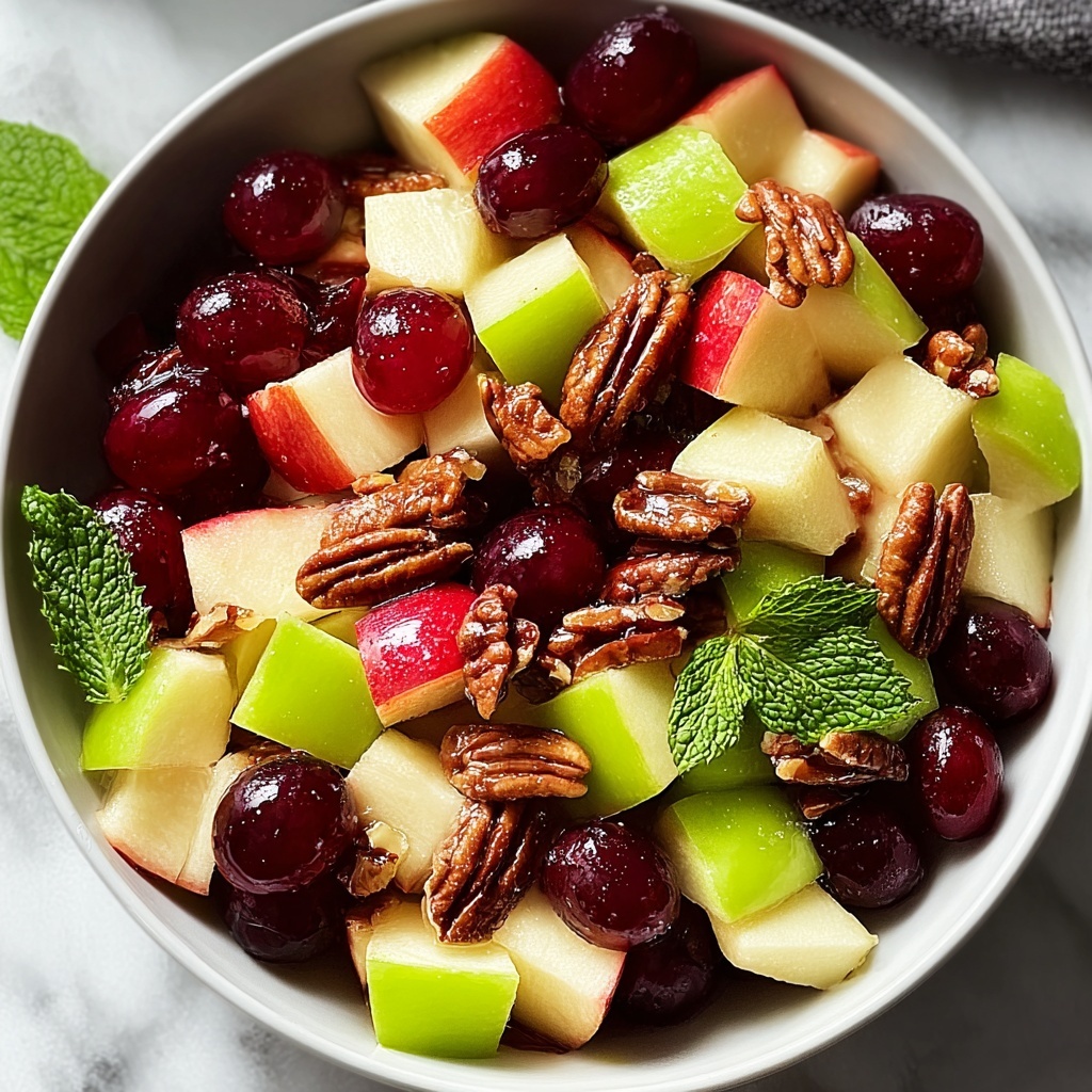 Apple Salad with Grapes, Pecans, and Dried Cranberries Recipe - Recipe Image
