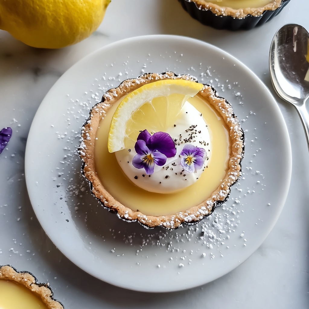 Mini Lemon Tart with Lilac Meringue Recipe - Recipe Image