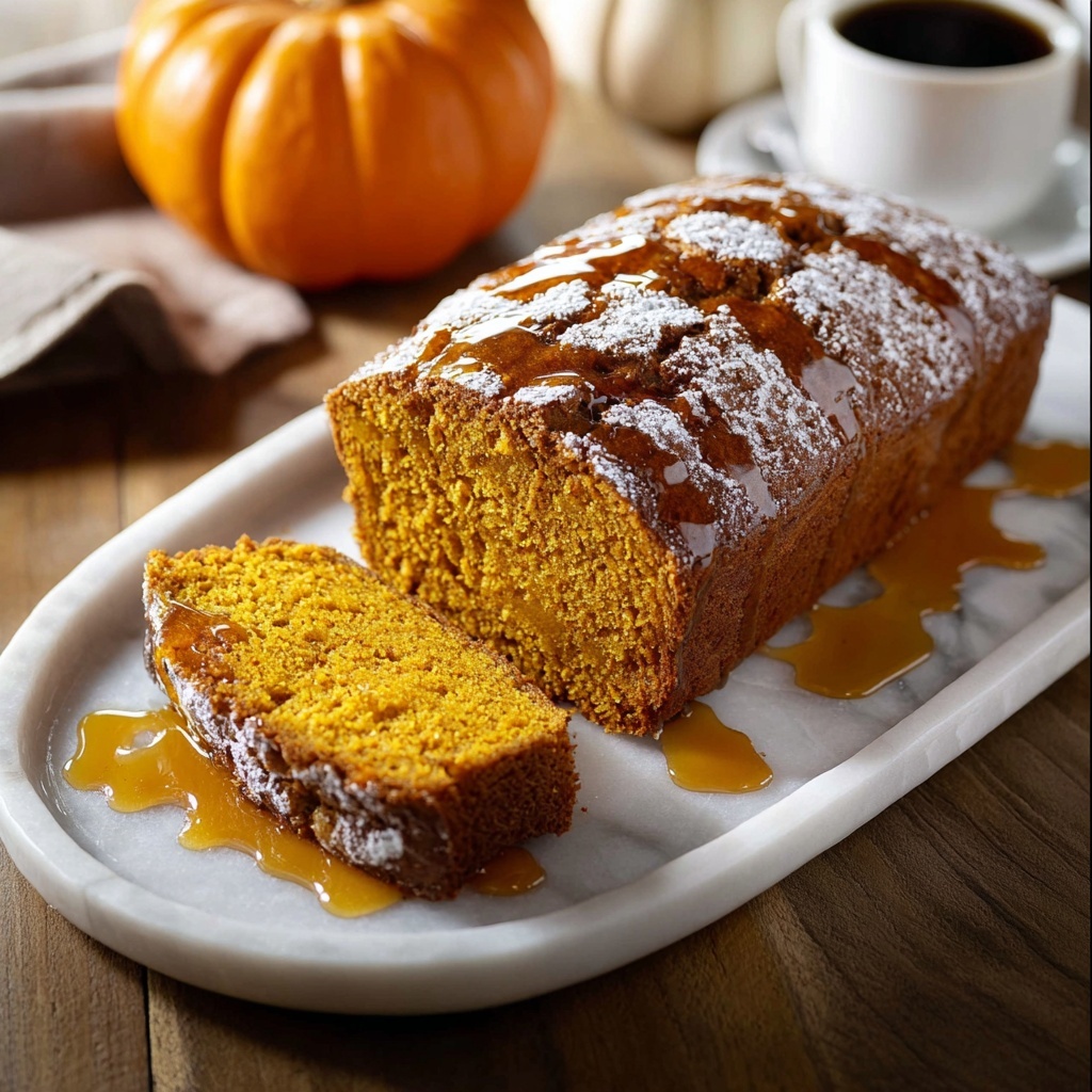 Warm Spiced Baked Pumpkin Bread Recipe - Recipe Image
