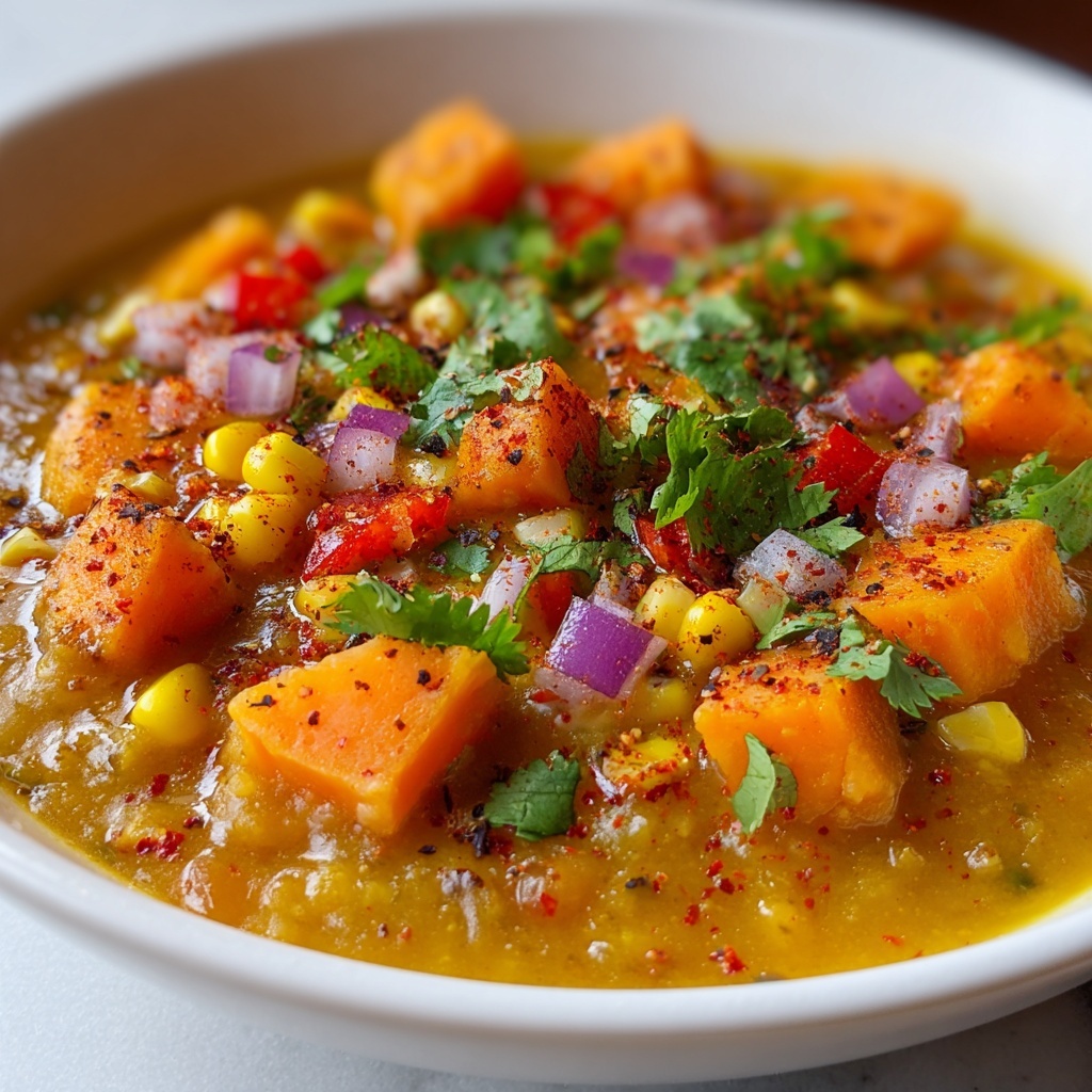 Sweet Potato Chowder with Coconut Milk and Roasted Red Pepper Recipe - Recipe Image