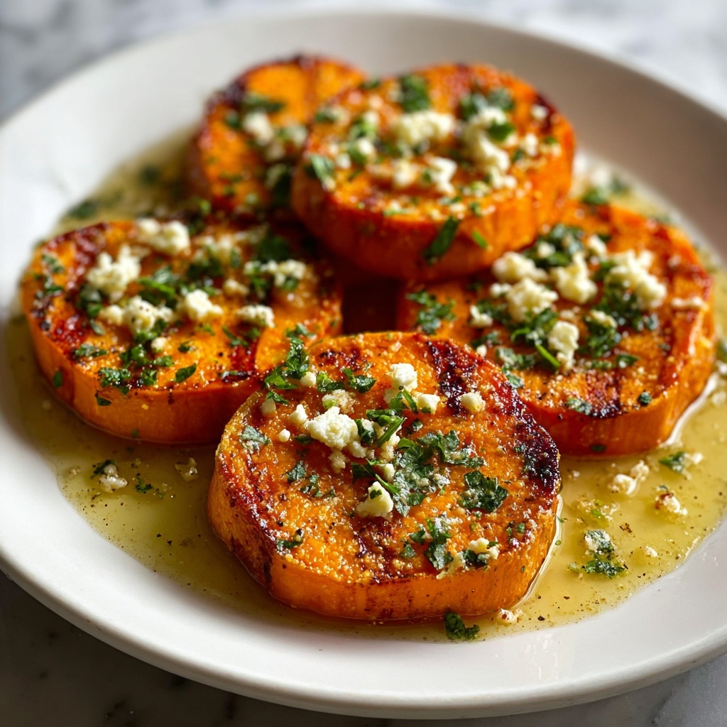 Roasted Sweet Potato Rounds with Honey & Feta Recipe - Recipe Image
