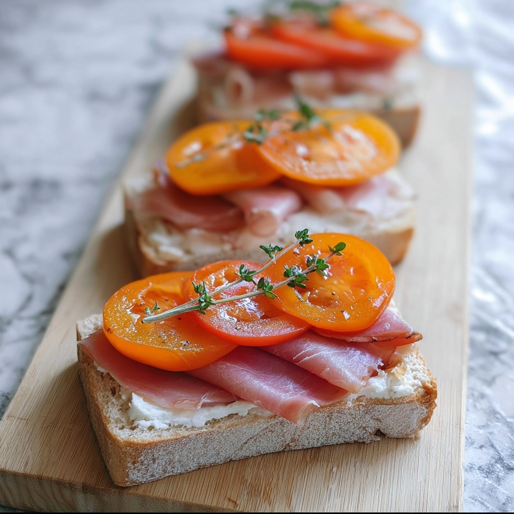 Persimmon Prosciutto Crostini Recipe - Recipe Image