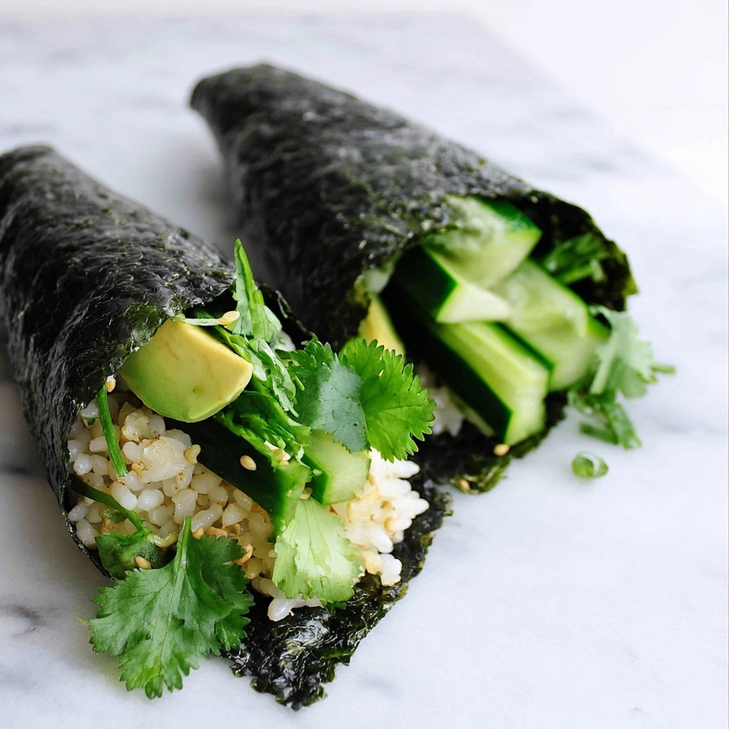 Vegan Sushi Temaki Roll Recipe - Recipe Image