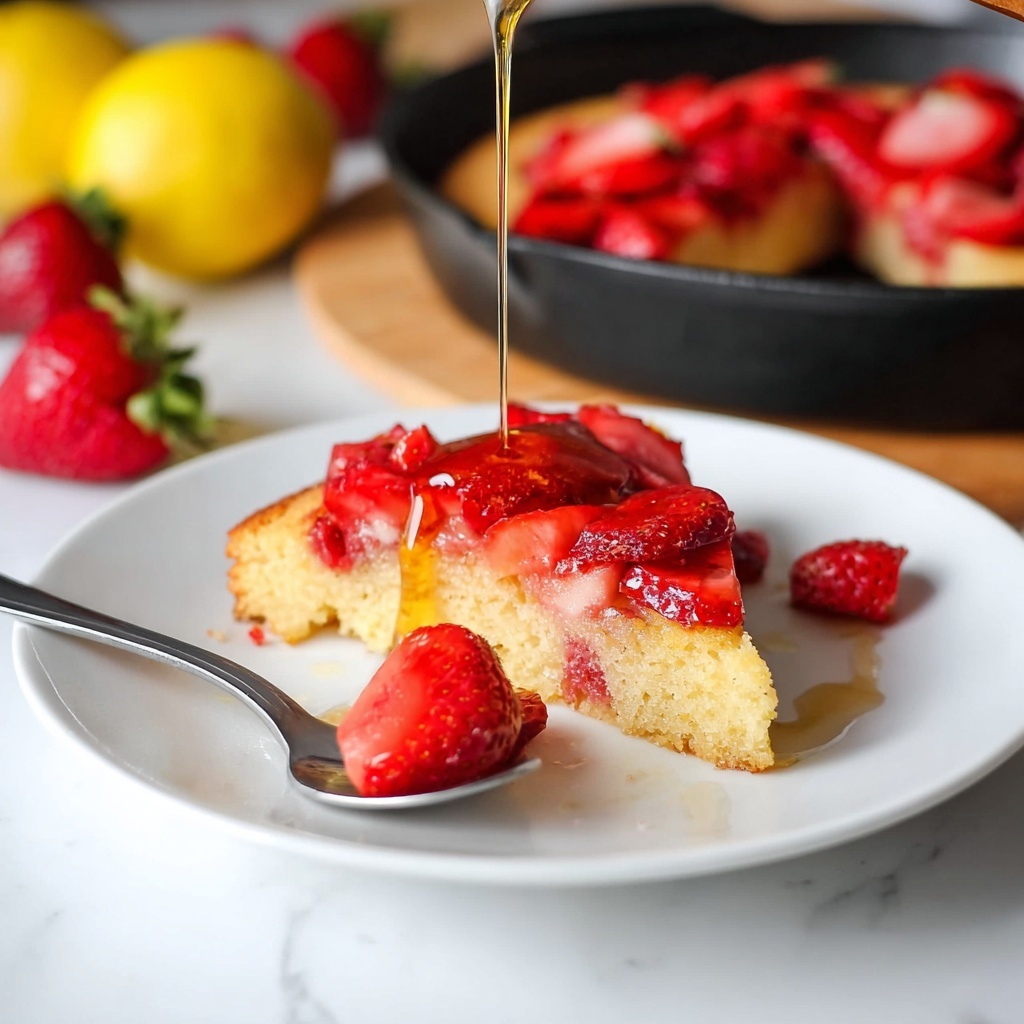 Deep Dish Buttermilk Pancake with Fresh Strawberry Topping Recipe - Recipe Image