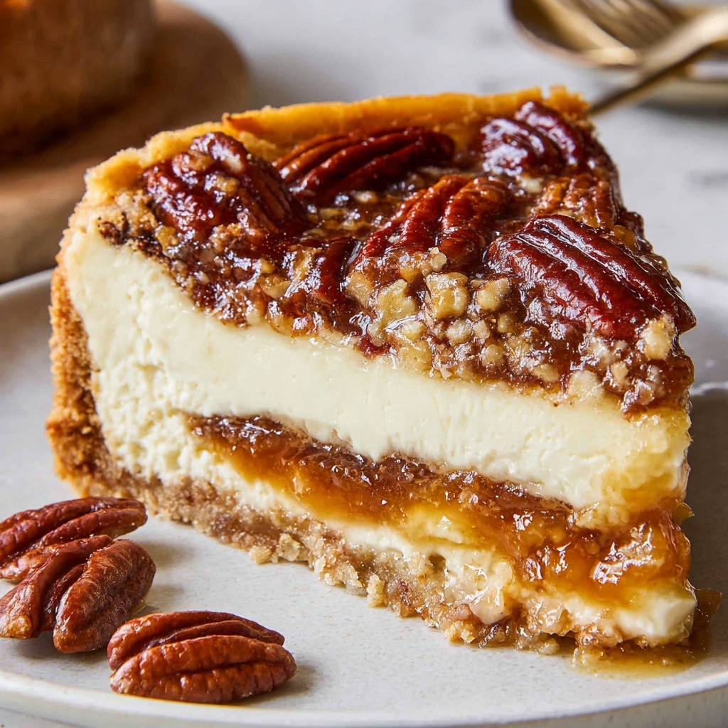 Pecan Cheesecake Pie Recipe - Recipe Image