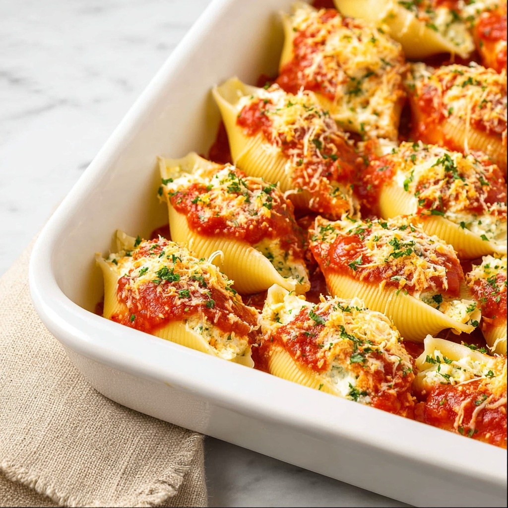 Chicken Stuffed Shells with Ricotta and Parmesan Recipe - Recipe Image