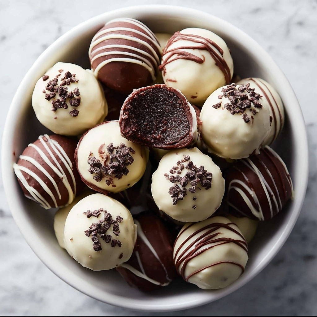Oreo Balls Truffles with Two Types of Chocolate Coating Recipe - Recipe Image