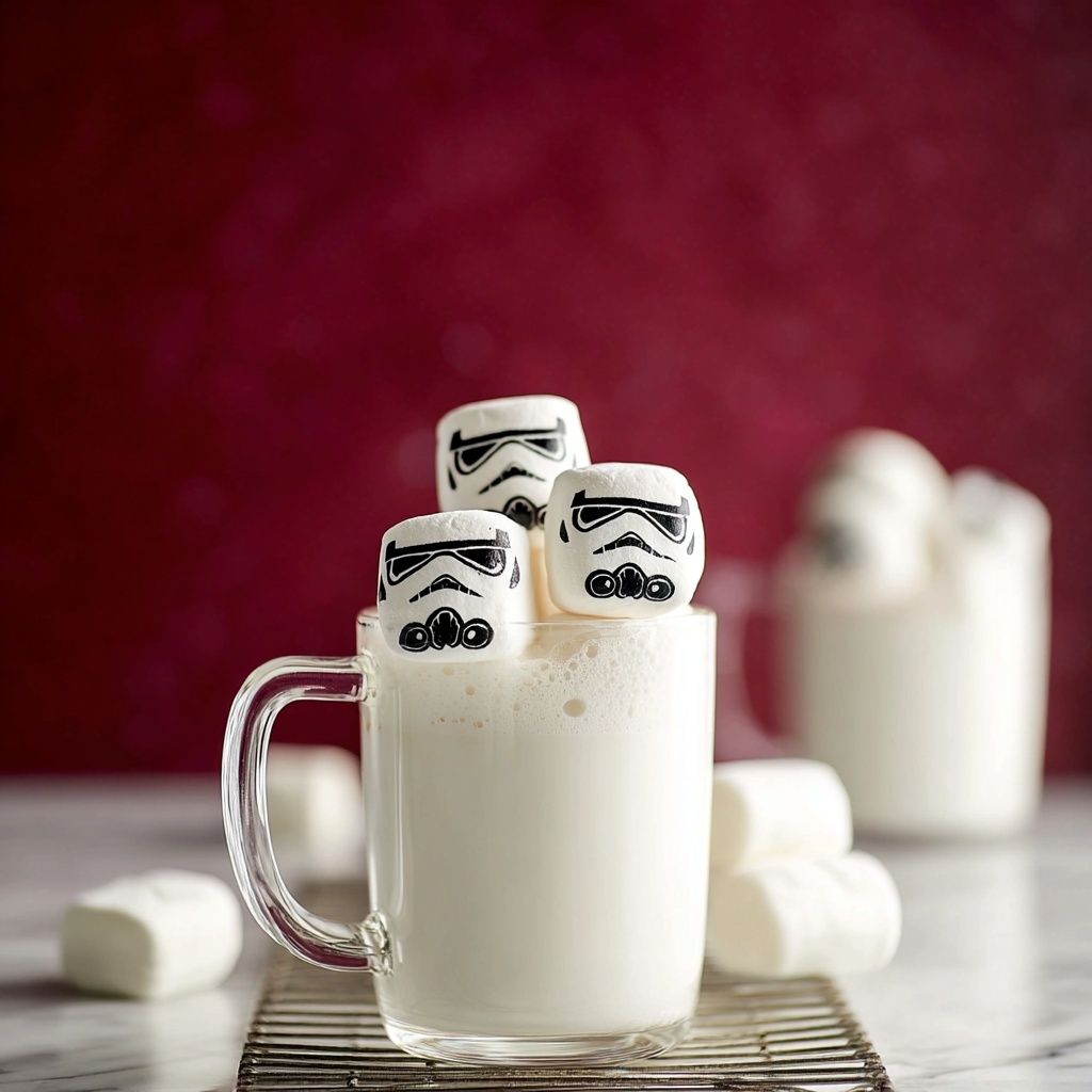 White Hot Chocolate with Stormtrooper Marshmallows Recipe - Recipe Image