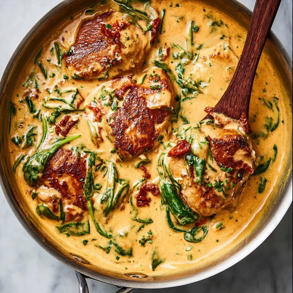 Tuscan Chicken with Sun-Dried Tomatoes and Spinach Recipe - Recipe Image