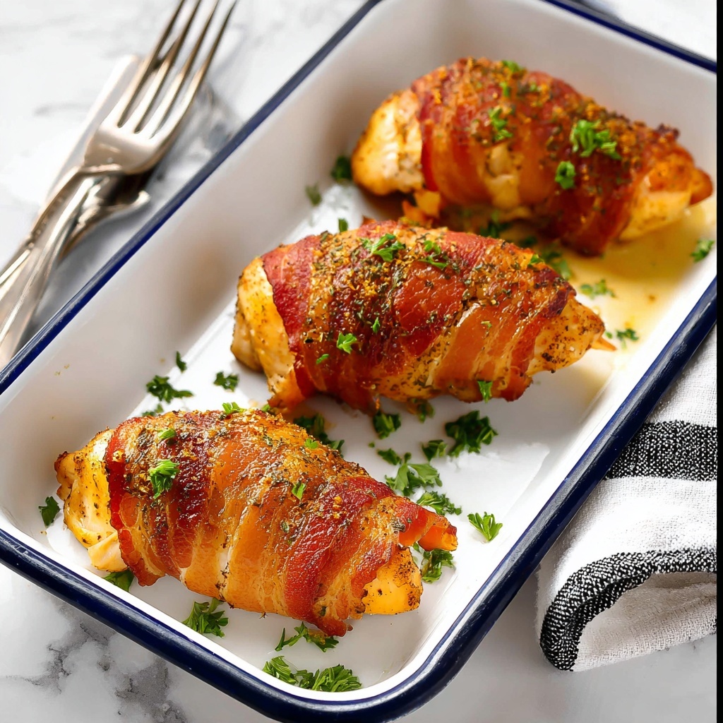 Bacon-Wrapped Chicken with Seasoned Flavor Recipe - Recipe Image