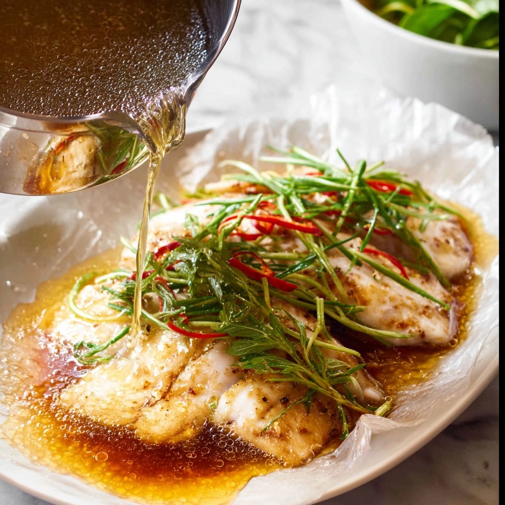 Sizzling Ginger Steamed Fish Recipe - Recipe Image